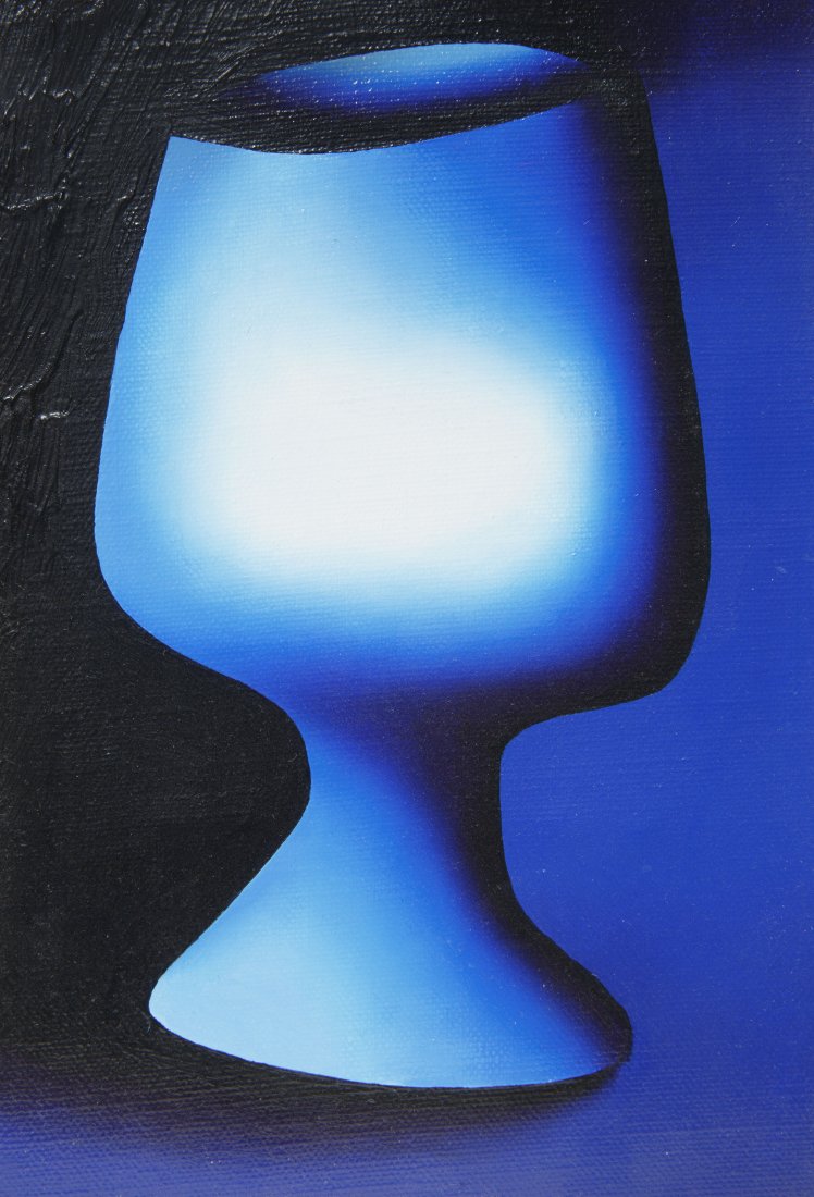 OLEG TSELKOV (RUSSIAN 1934-2021), A PAINTING AND PAIR OF LITHOGRAPHS: OLEG TSELKOV (RUSSIAN 1934-2021), A PAINTING AND PAIR OF LITHOGRAPHSWine Glass, 1991 [painting], 1977 [etching]oil on canvas, lithographs on paper24 x 15.5 cm (9 1/2 x 6 1/8 in.) [painting], 32 x 23.5