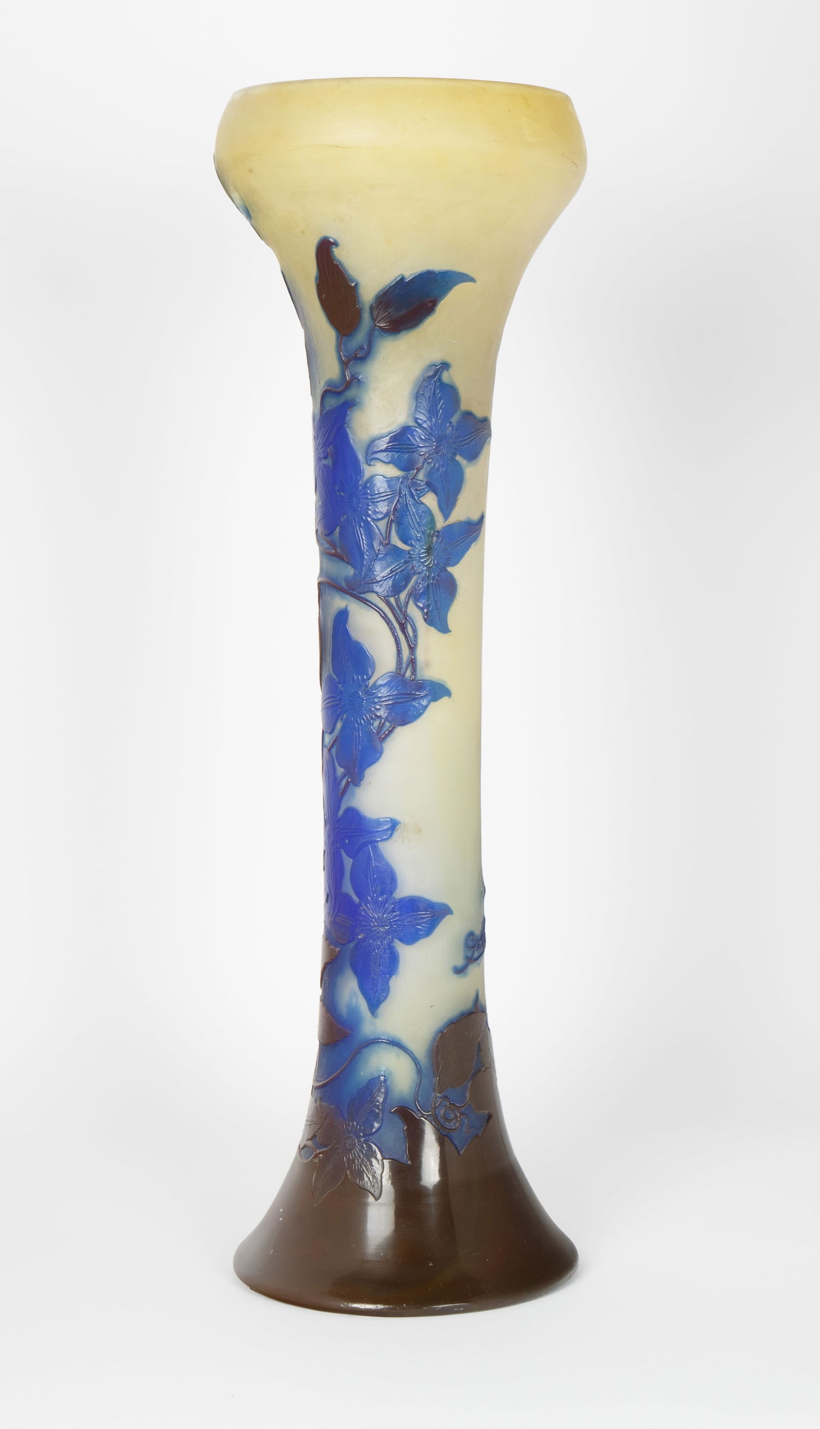 MONUMENTAL EMILE GALLE (FRENCH 1846-1904) CAMEO GLASS VASE (1 of 6)