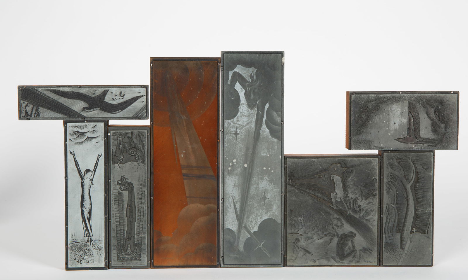 SEVEN ALEXANDER LEYDENFROST (BARON SANDOR LEIDENFROST HUNGARIAN-AMERICAN 1888-1961) STAMPS (1 of 10)