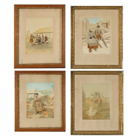 FOUR HAND-COLORED PHOTOGRAPHS BY SERGEY PROKUDIN-GORSKY (RUSSIAN 1863-1944), LATER REPRINTS