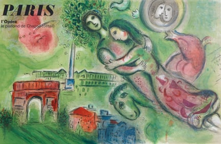 PARIS OPERA POSTER BY MARC CHAGALL (BELARUSIAN-FRENCH 1887-1985)