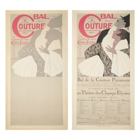 A PAIR OF BAL DE LA COUTURE PARISIENNE POSTERS BY GEORGES LEPAPE (FRENCH 1887-1971)
