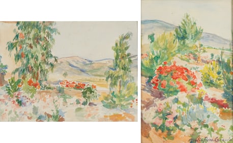 A PAIR OF WATERCOLORS BY THALIA FLORA KARAVIA (GREEK 1871-1960)