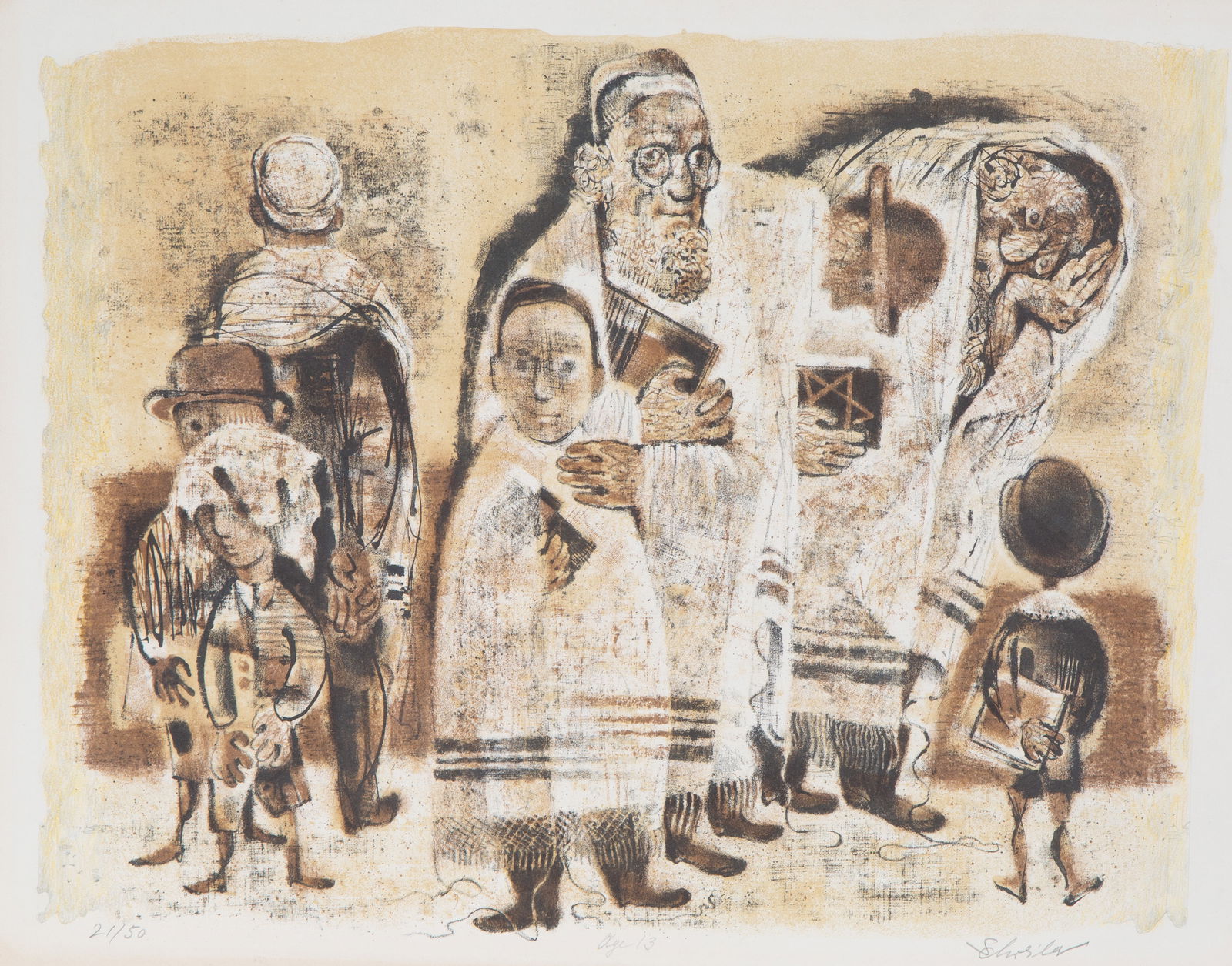 GEORGES SCHREIBER (BELGIAN-AMERICAN 1905-1977): GEORGES SCHREIBER (BELGIAN-AMERICAN 1905-1977)Age 13, lithograph45 x 62.5 cm (17 3/4 x 24 5/8 in.)unframedsigned, numbered and titled bottom right; ed. 21/50