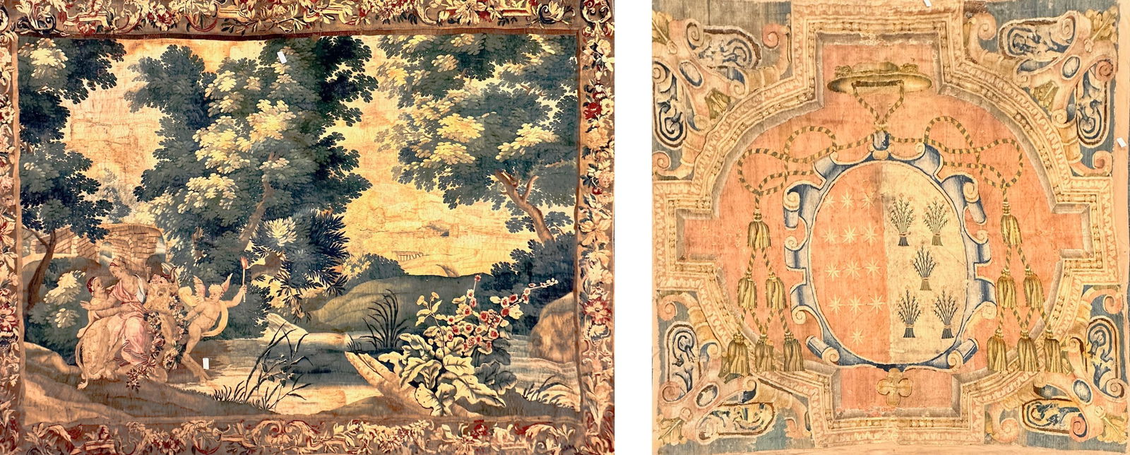 A PAIR OF FLEMISH HANDMADE TAPESTRIES, 17TH CENTURY (1 of 16)