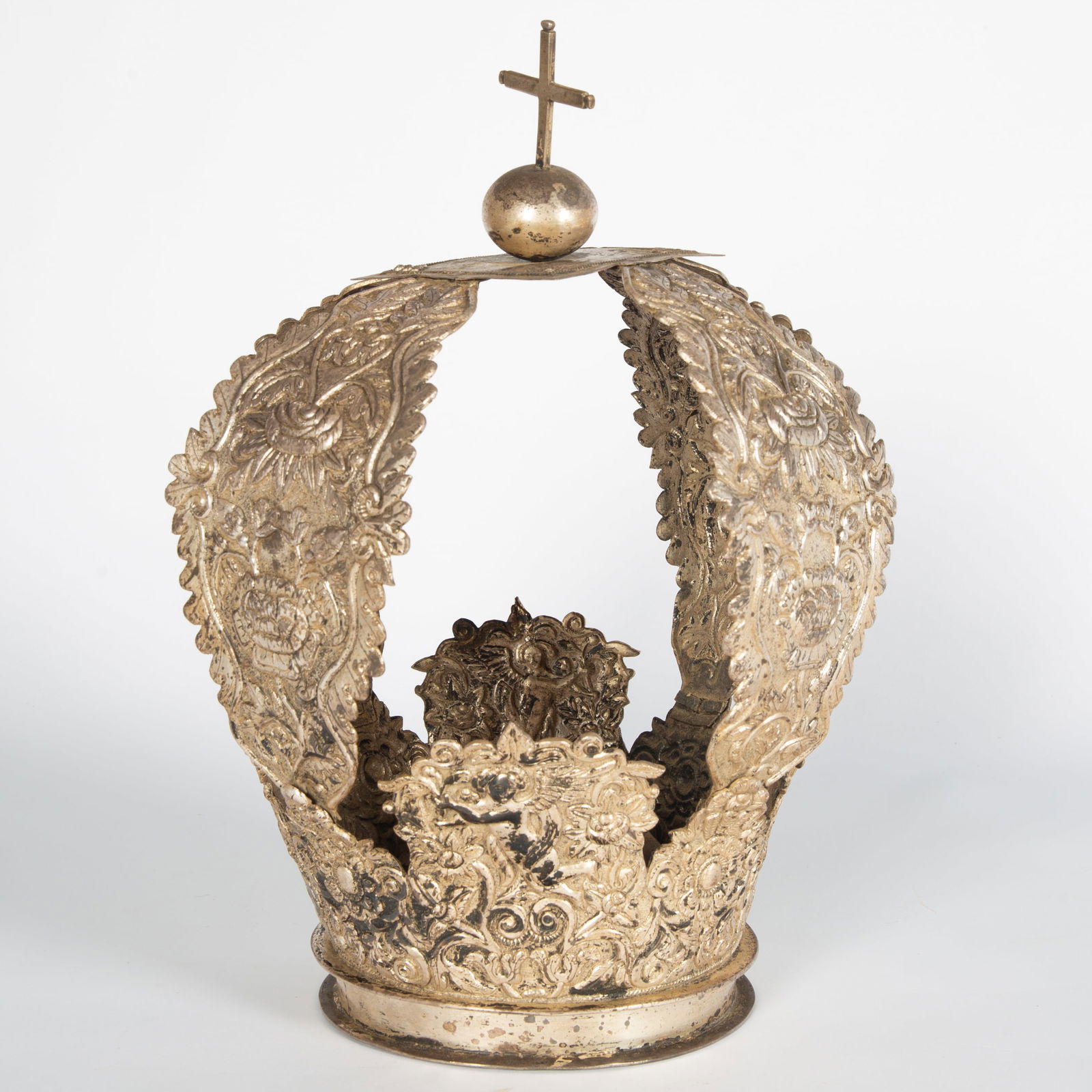 SPANISH COLONIAL SILVER CROWN, 19TH CENTURY (1 of 5)
