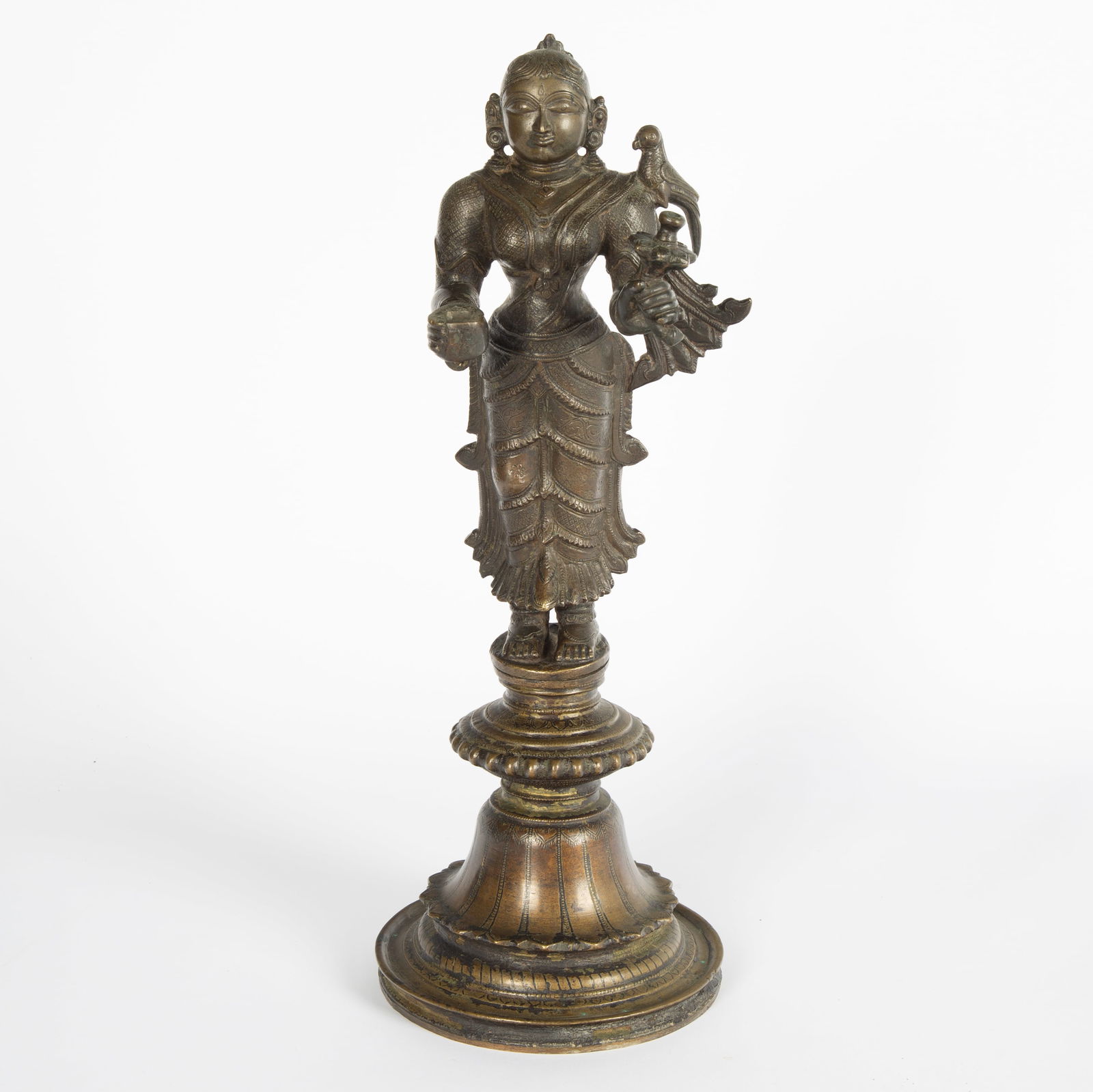 SOUTH INDIAN BRONZE SCULPTURE OF DIPA LAKSHMI, 18/19TH CENTURY (1 of 5)