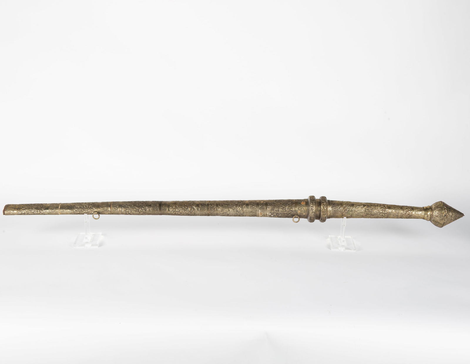 RARE MARKED BURMESE DHA SWORD, 19TH CENTURY (1 of 9)