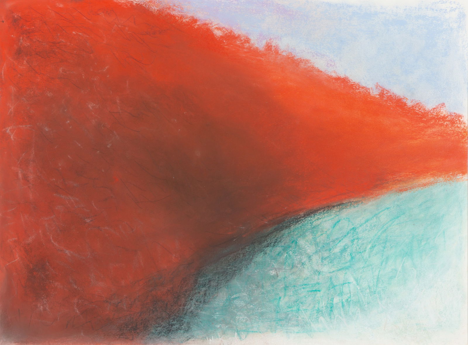 WOLF KAHN (GERMAN-AMERICAN 1927-2020): WOLF KAHN (GERMAN-AMERICAN 1927-2020) Red Tree Wall pastel on paper 56 x 76 cm (22 x 30 in.) [sheet] framed dimensions: 74 x 93.5 cm (29 1/8 x 37 in.) signed lower center PROVENANCE Acquired directly