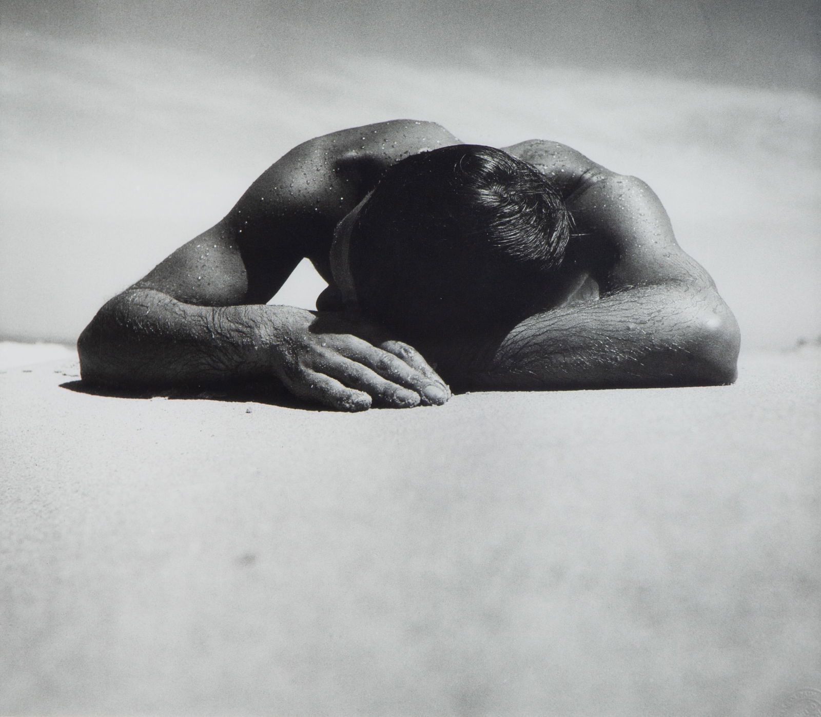 MAX DUPAIN (AUSTRALIAN 1911-1992): MAX DUPAIN (AUSTRALIAN 1911-1992) Sunbaker, 1937 (original negative), reprinted 1998 photograph 37 x 42 cm (14 1/2 x 16 1/2 in.) [sight] framed dimensions: 74 x 77 cm (29 1/4 x 30 5/8 in.) printed by