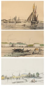 A SET OF THREE LITHOGRAPHS OF ST PETERSBURG BY ANDRE DURAND (FRENCH 1807-1867)