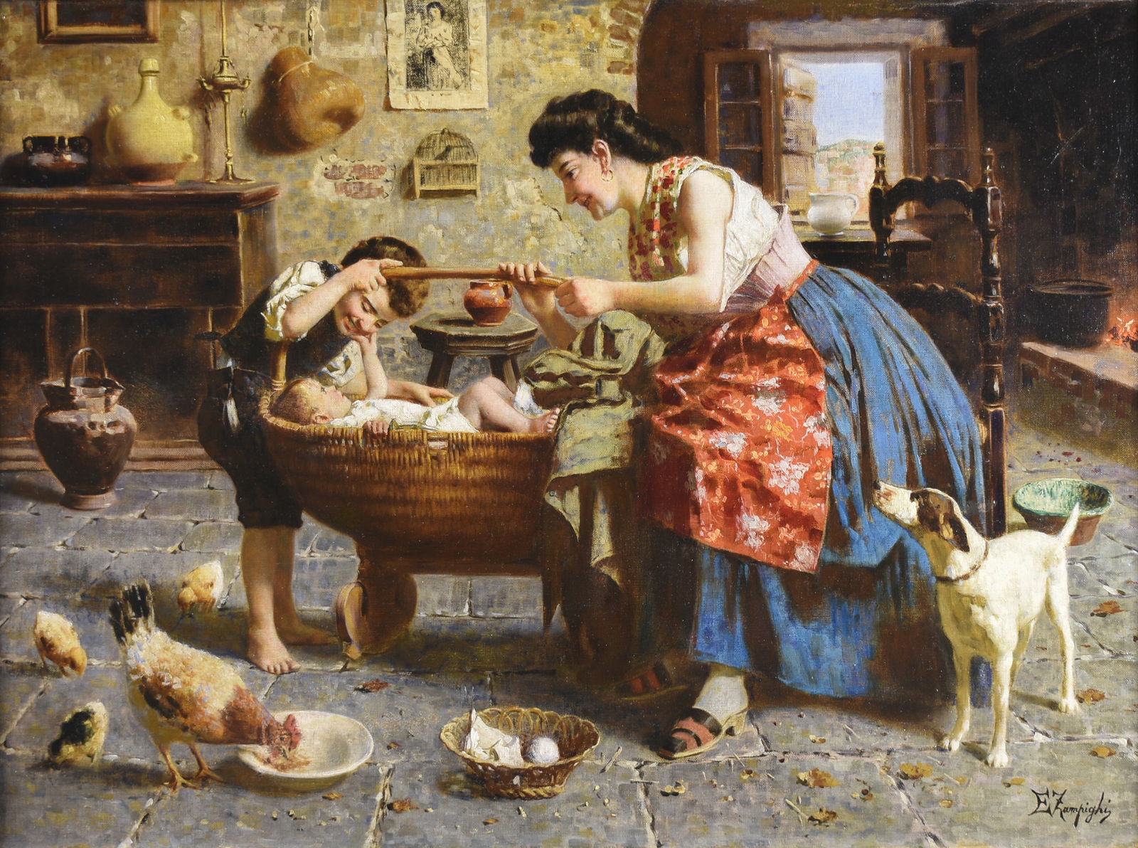 EUGENIO EDUARDO ZAMPIGHI (ITALIAN 1859-1944) (1 of 4)