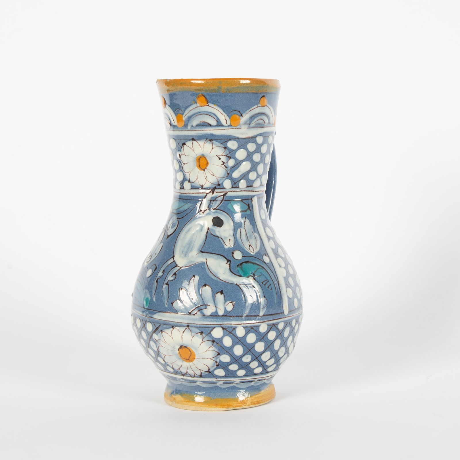A HABAN POTTERY CERAMIC JUG, EASTERN EUROPEAN,19TH CENTURY (1 of 5)