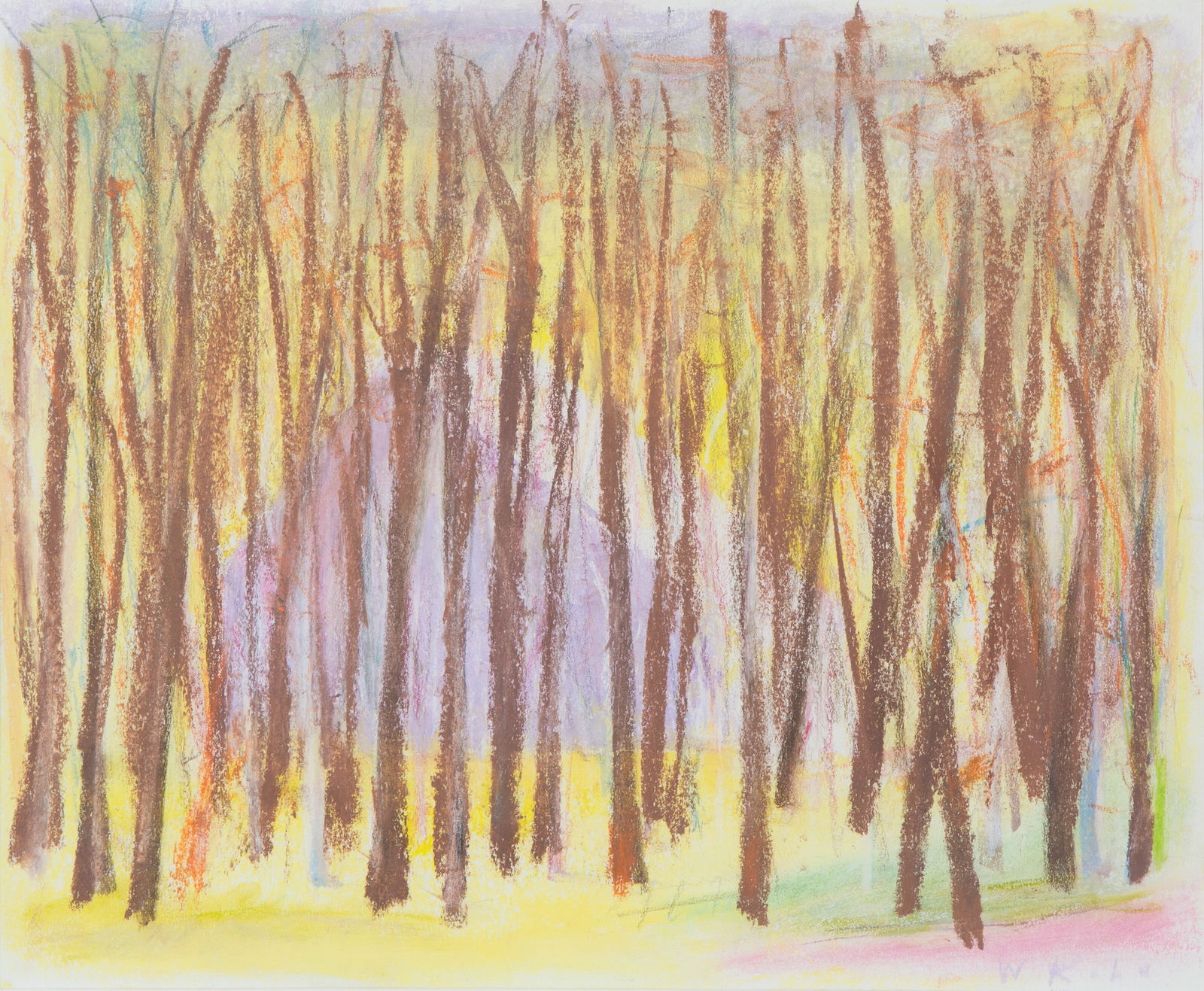 WOLF KAHN (GERMAN-AMERICAN 1927-2020): WOLF KAHN (GERMAN-AMERICAN 1927-2020) Hidden Salt Box, 2009 pastel on paper 14 x 17 in. (35.6 x 43.2 cm) framed dimensions: 48 x 56 cm (18 7/8 x 22 in.) signed lower right CONDITION Observed in frame