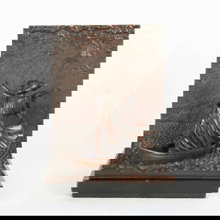 SERGIO BUSTAMANTE (MEXICAN B. 1949): SERGIO BUSTAMANTE (MEXICAN B. 1949) The Silence of the Night  cast bronze 29 x 26 x 23 cm (11 3/8 x 10 1/4 x 9 in.) inscribed on verso with signature, foundry, and edition 41/00 CONDITION The sculptur