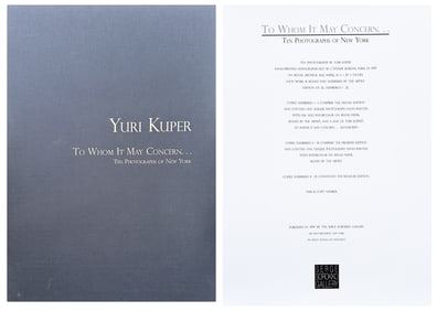 YURI KUPER MONUMENTAL PORTFOLIO: TEN PHOTOGRAPHS OF NEW YORK
