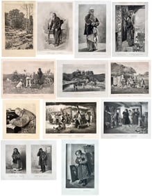 SET OF 11 ANTIQUE PHOTOGRAVURES AFTER VLADIMIR MAKOVSKY (RUSSIAN 1846-1920), ENGRAVED BY GOUPIL AND
