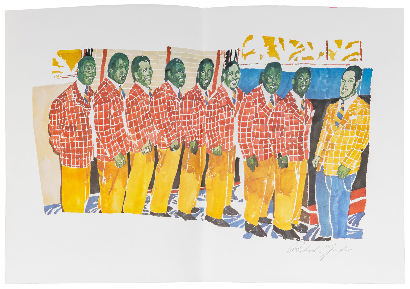 THE SAVOY BALLROOM PORTFOLIO BY RICHARD YARDE (AMERICAN 1939-2011): THE SAVOY BALLROOM PORTFOLIO BY RICHARD YARDE (AMERICAN 1939-2011) Yarde, Richard and Alexander Eliot. Richard Yarde's The Savoy Ballroom. Boston: Hampshire Typothetae for Savoy Associates, 1986. Foli