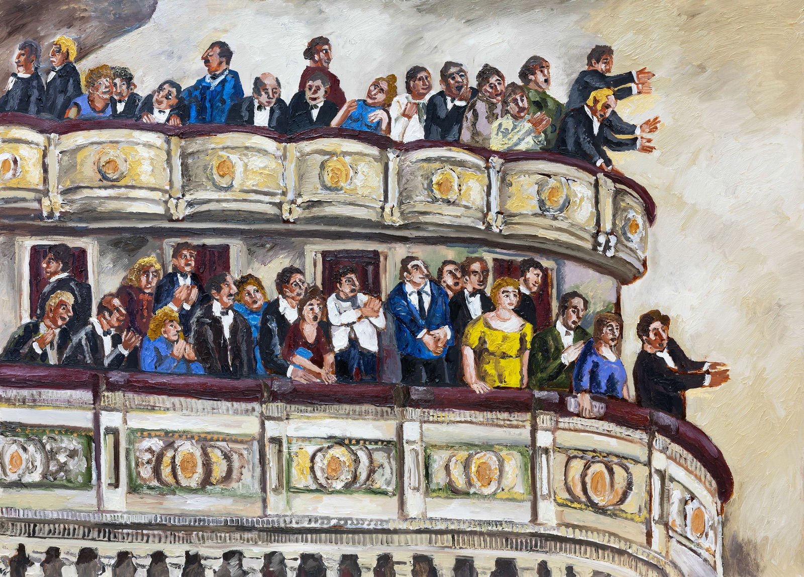 NATALIA NESTEROVA (RUSSIAN 1944-2022): NATALIA NESTEROVA (RUSSIAN 1944-2022) Ovation (Carnegie Hall), 2020 oil on canvas 127 x 177.8 cm (50 x 70 in.) signed. dated, and titled on verso PROVENANCE Commissioned directly from the artist by t
