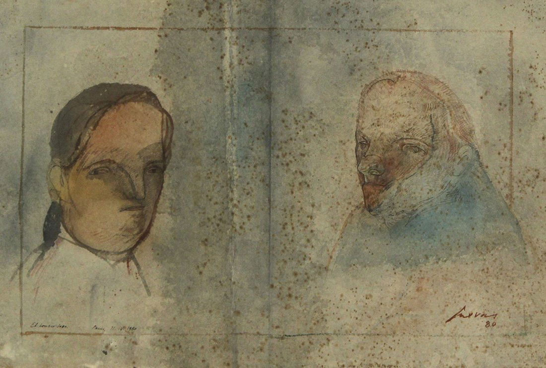 JOSE LUIS CUEVAS (MEXICAN B. 1934), 'The Werewolf': JOSE LUIS CUEVAS (MEXICAN B. 1934), 'The Werewolf' 1980, watercolor and ink on paper, 33 x 49 cm (13 x 19 1/4 in.), signed and dated lower right, titled lower left,