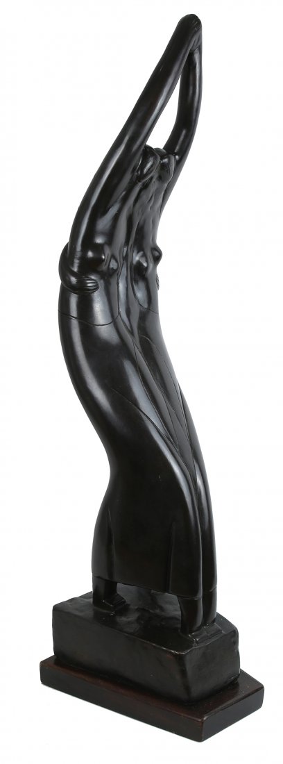 CHANA ORLOFF (1888-1969) Deux Danseuses , cast after: CHANA ORLOFF (1888-1969) Deux Danseuses , cast after 1952 bronze with dark brown patina height with base: 79 cm (31 1/8 in.) signed and numbered on base 8/8 PROVENANCE: The Soufflet Collection, Cherbo