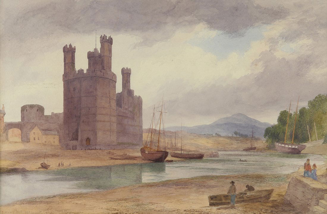 JOHN HENRY HILL (AMERICAN 1812-1879): JOHN HENRY HILL (AMERICAN 1812-1879) The Coast of England, 1884 watercolor on paper 23.5 x 36 cm (9 1/4 x 14 1/8 in.) [sight] signed and dated lower left PLEASE NOTE If you will be bidding live on auc