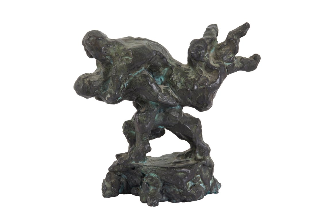 JACQUES LIPCHITZ (LITHUANIAN-AMERICAN 1891-1973): JACQUES LIPCHITZ (LITHUANIAN-AMERICAN 1891-1973) The Rape of Europa, circa 1940 bronze with green-black patina height: 16.8 cm (6 5/8 in.) signed on base, with a Luigi Tonnasi foundry stamp PROVENANCE