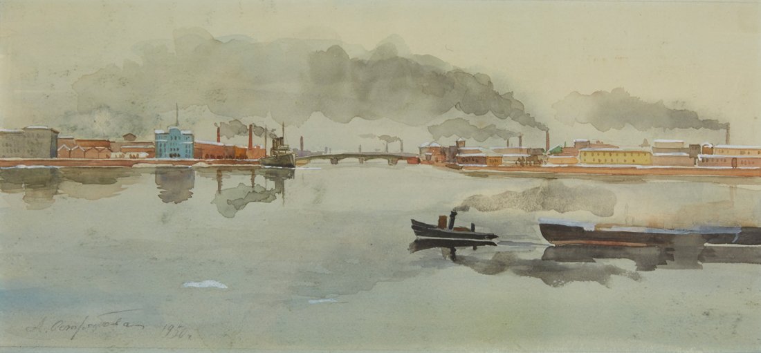 ANNA PETROVNA OSTROUMOVA-LEBEDEVA (RUSSIAN 1871-1955) (1 of 2)