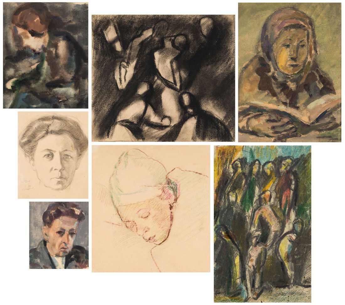 A GROUP OF 7 WORKS ON PAPER BY LEV SHEKHTEL [ZHEGIN] (1 of 10)