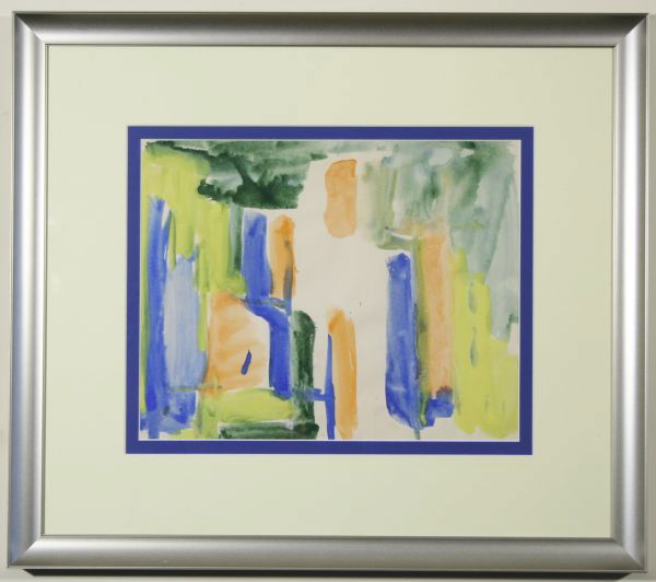 MAX WEBER B1881 Watercolor Painting w Provenance : MAX WEBER (AMERICAN 1881-1961), "Abstract Composition," watercolor, 10 1/4 x 13 1/4 inches. PROVENANCE: Gift of the Artist; Private Collector; Sothebys.com Sale of Fine Art; Property of a Private Coll