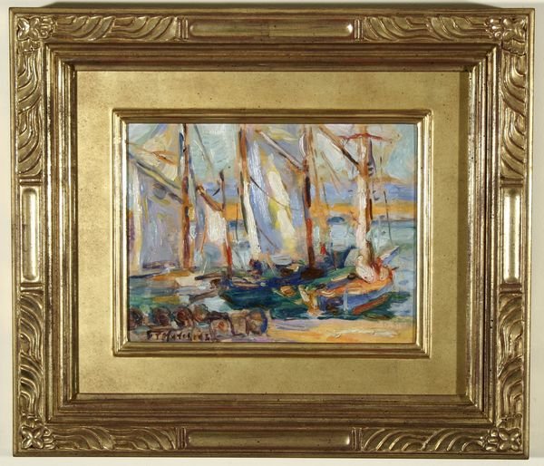 FRANK TOWNSEND HUTCHENS Oil Painting St. Tropez