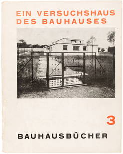 BAUHAUSBUECHER 3, EIN VERSUCHSHAUS DES BAUHAUSES IN: BAUHAUSBUECHER 3, EIN VERSUCHSHAUS DES BAUHAUSES IN WEIMAR, 1925 , [Bauhaus Books 3: The Experimental House of Bauhaus]. Editors - Walter Gropius and Laszlo Moholy-Nagy, compiled by Adolf Meyer. Munic