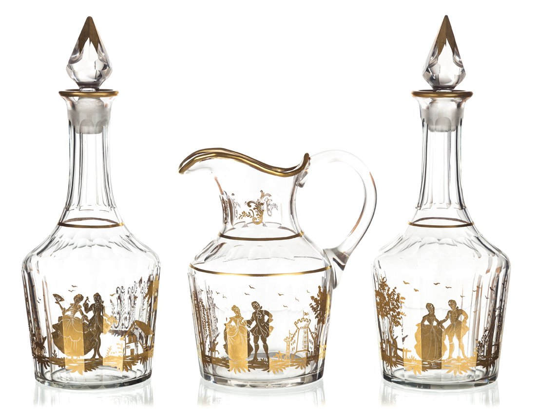 A SET OF TWO DECANTERS AND A PITCHER, AFTER A POTEMKIN (1 of 3)