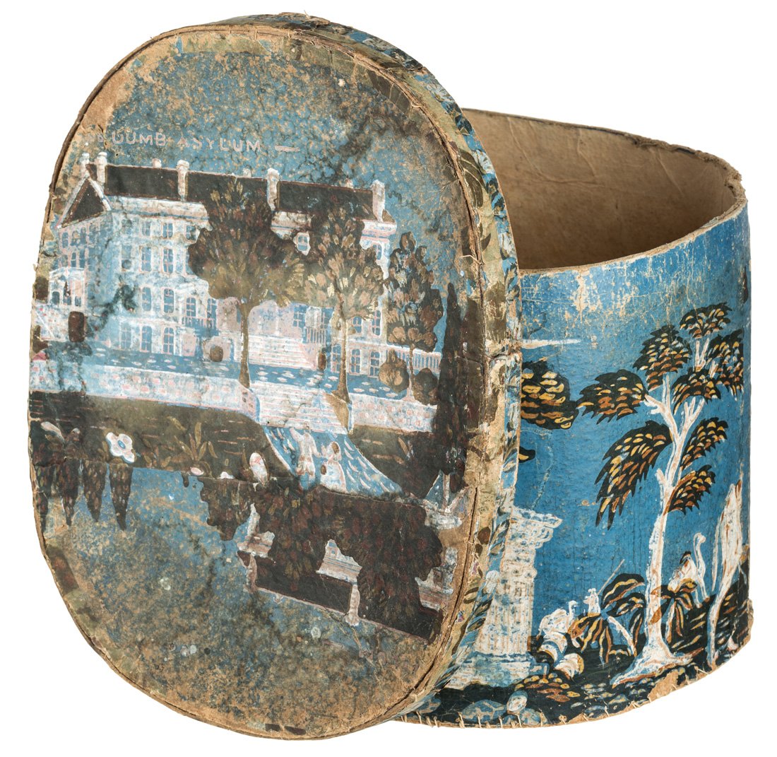 AMERICAN 19TH CENTURY OUTSIDER ART HATBOX FEATURING (1 of 5)