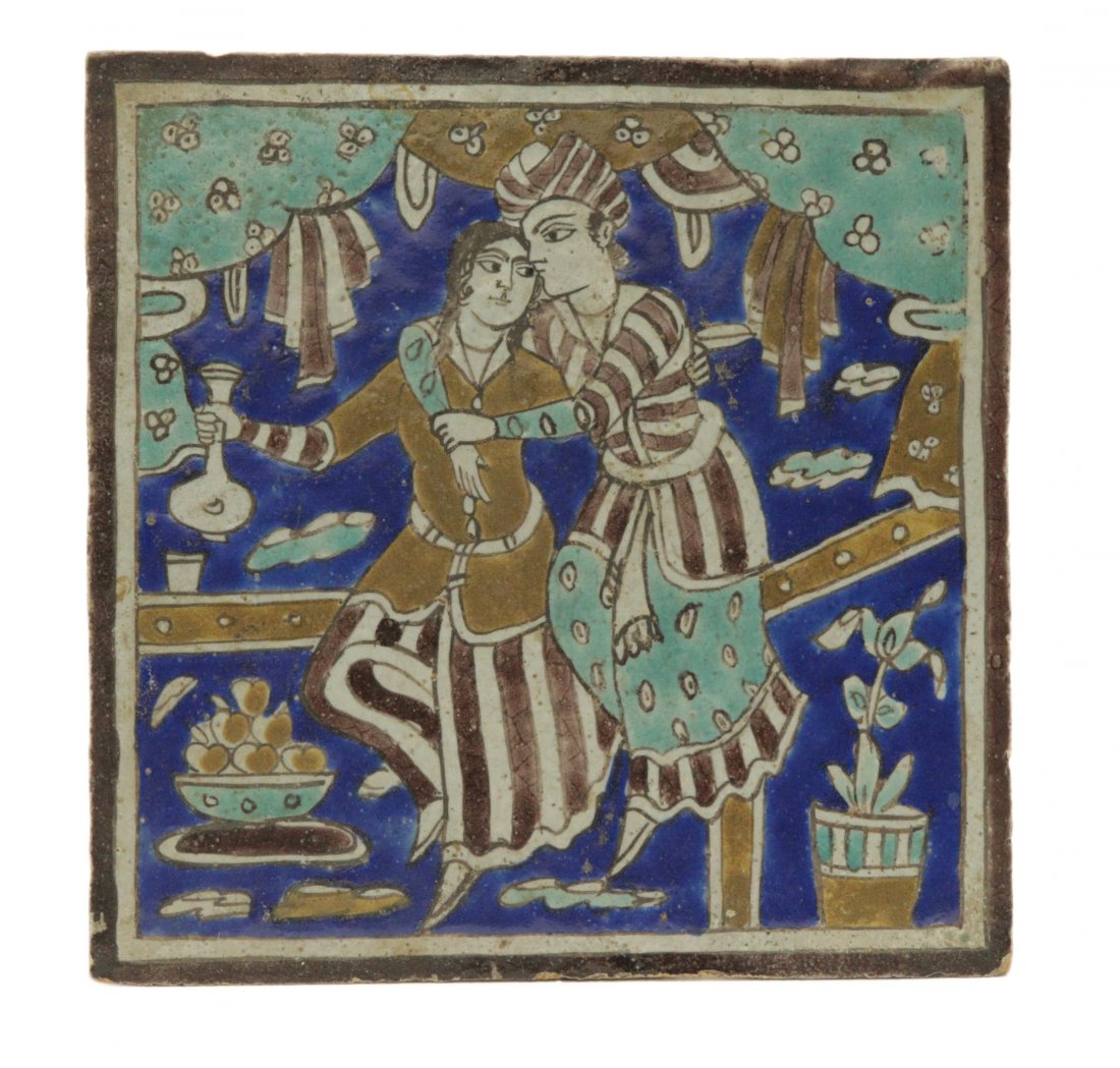 Turkish Kutaya Tile: Turkish Kutaya Tile - Size: 9.125" x 9.125"