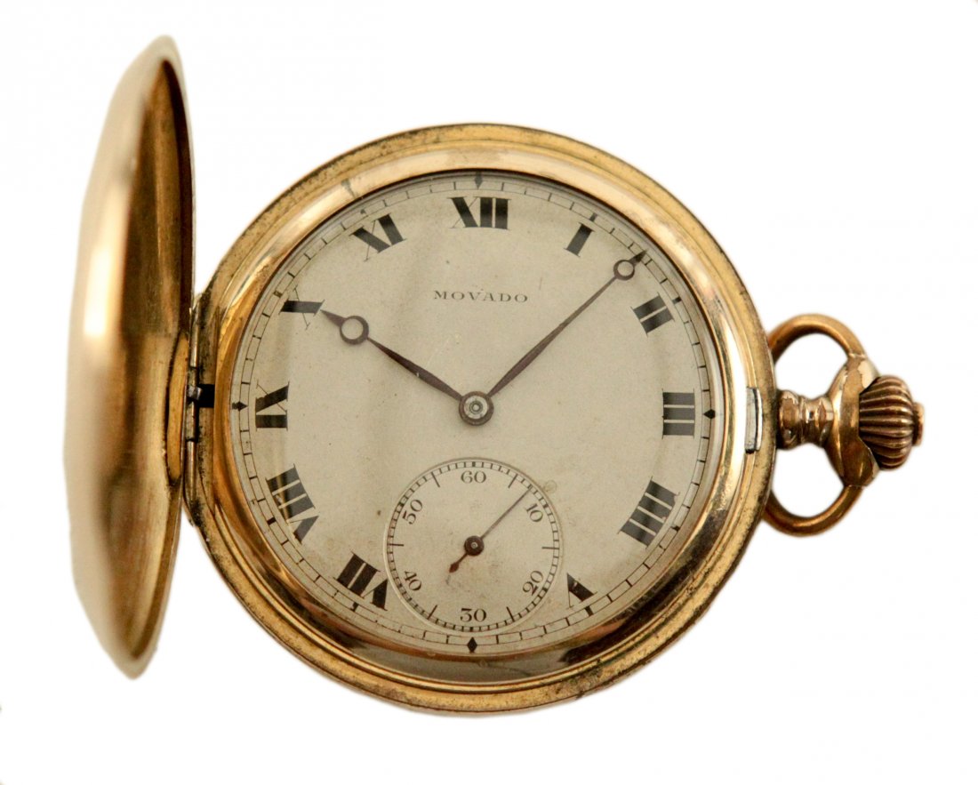 Movado Pocket Watch w/Roman Numerals: Movado Pocket Watch w/Roman Numerals.