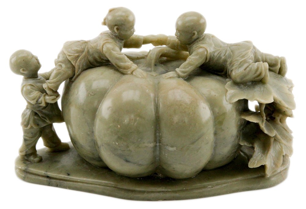 Chinese Soapstone Carving: Chinese Soapstone Carving Size: 5" x 7"