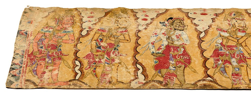 Cotton Balinese Painting 174 Inches: Cotton Balinese Painting 174 Inches / Size: 174" x 11.5"