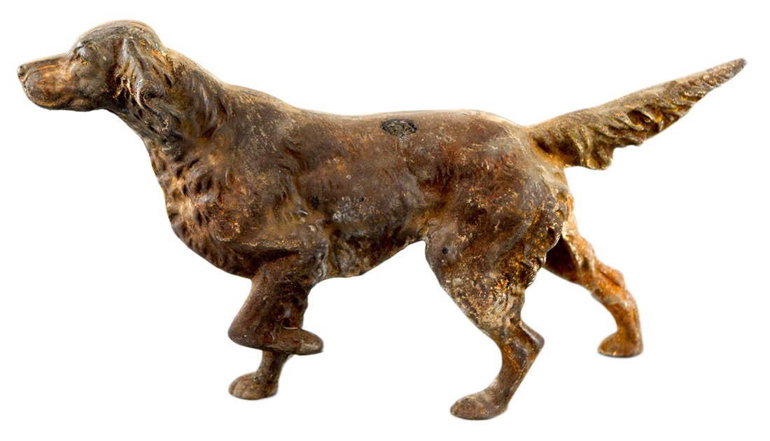 Vintage Cast Iron Dog Door Stopper: Vintage Cast Iron Dog Door Stopper / Size: L 15" x H 8.5" / 6 lb