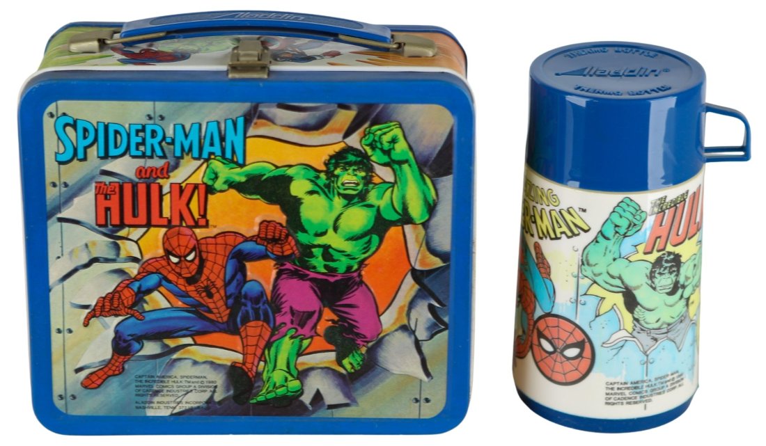 Spiderman, Hulk and Captain America Lunchbox and Thermos (1 of 2)