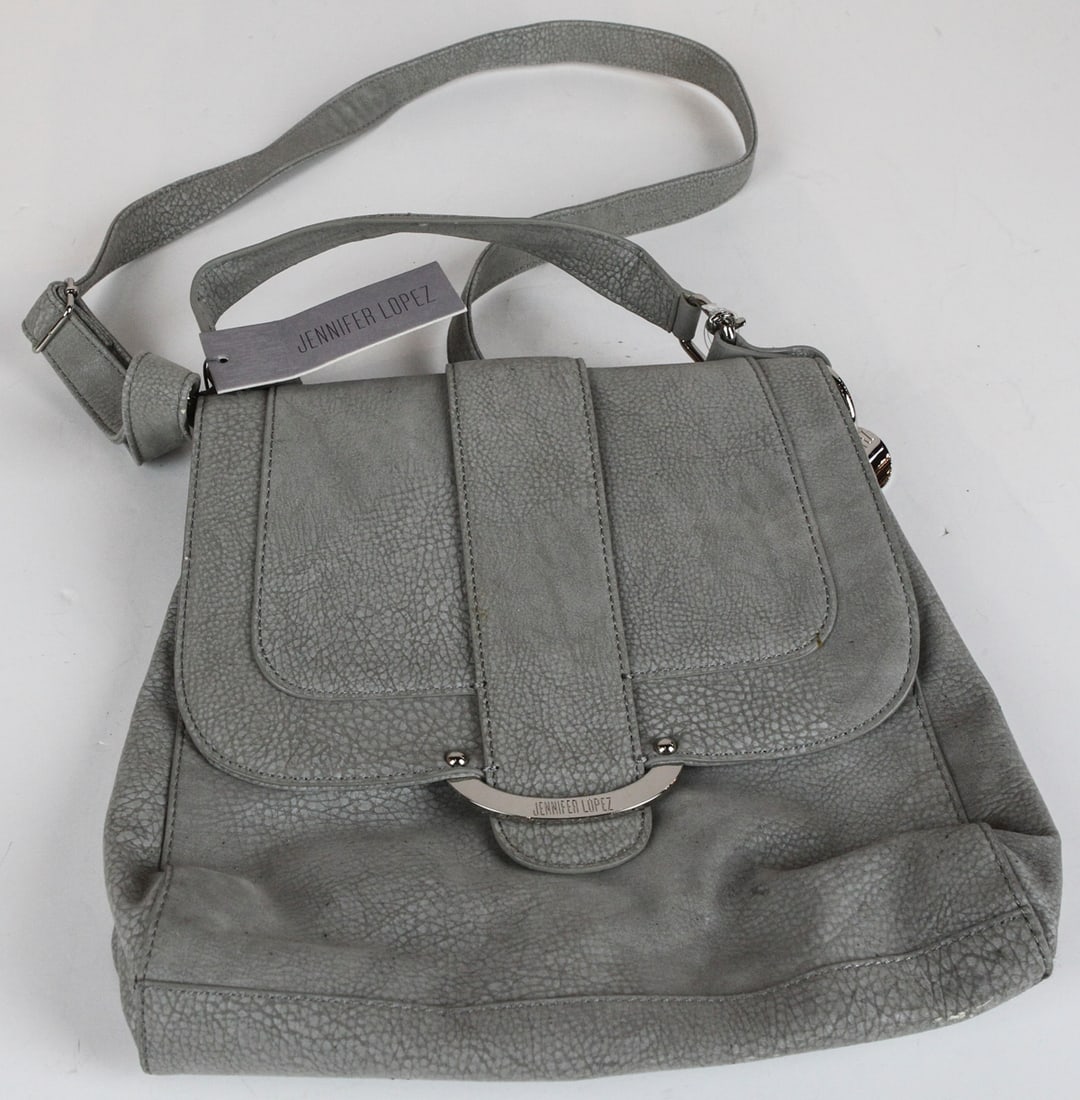 Jennifer Lopez Gray Faux Leather Handbag (1 of 3)