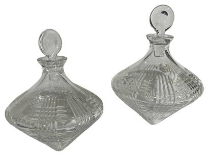 Pair of Astral Crystal Decanter with Stoppers | Made in Korea: Pair of Astral Crystal Decanter with Stoppers | Made in Korea