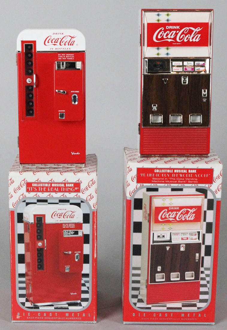 Lot of 2 Vintage Coca Cola Collectible Musical Banks (1 of 5)
