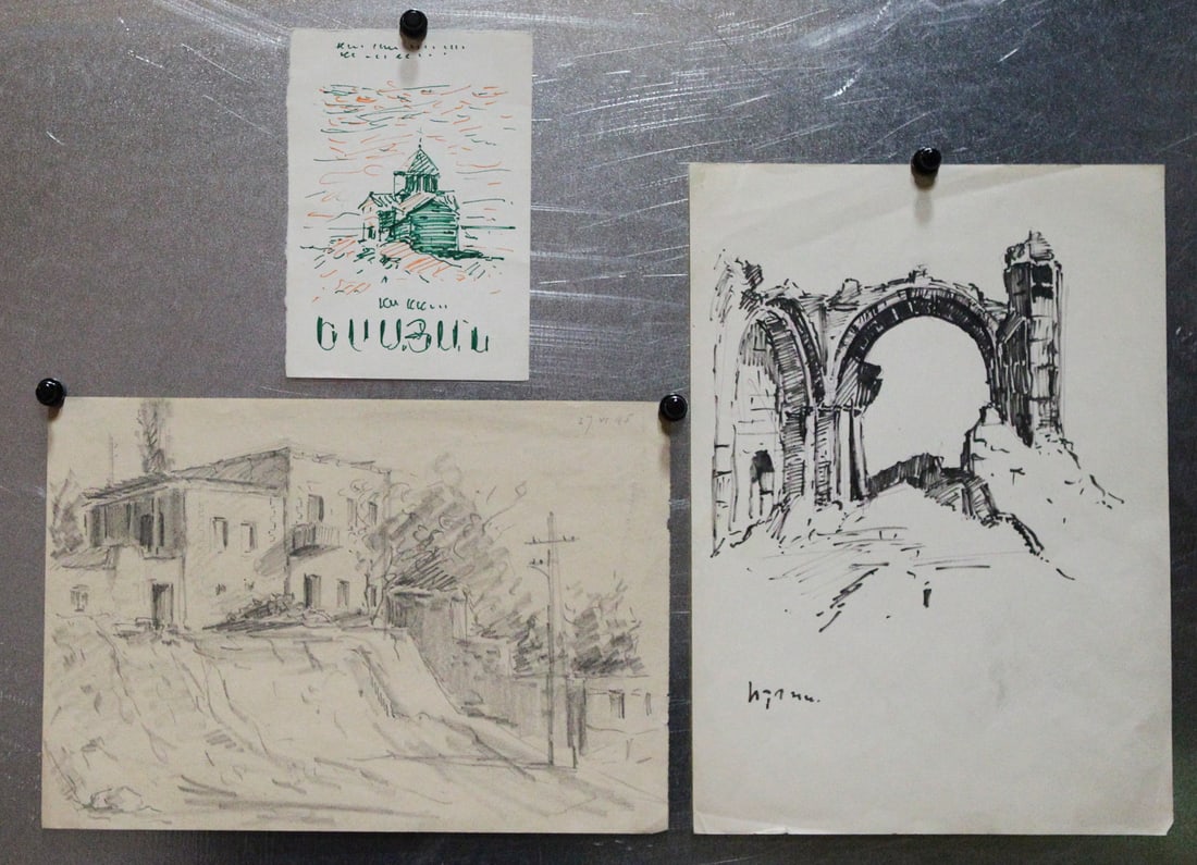 Various Ink/Pencil Drawings by Khachik Yesayan (1 of 4)