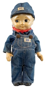 Vintage BUDDY LEE Engineer Doll, circa 1950s