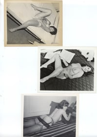Lot of 3 Vintage Nude Model Photos, circa 1970's
