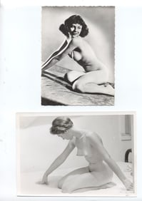 Lot of 2 Vintage Nude Model Original Photos