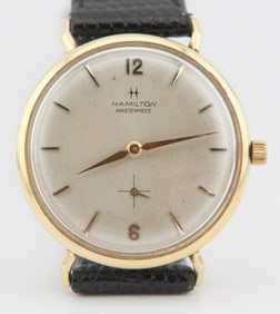 Vintage Hamilton Masterpiece 14K Gold Mens Watch