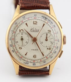 Kalos 1950s 18K Rose Gold Men's Watch