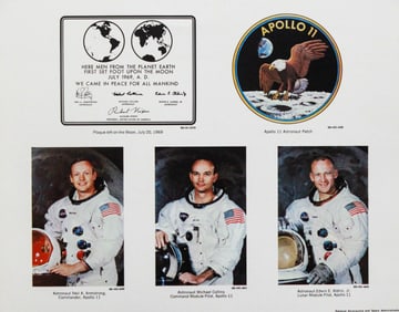 Apollo 11 Crew and Mission Memorabilia - NASA Original Poster